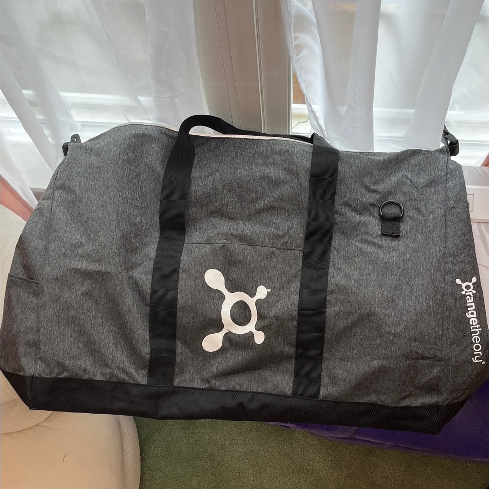 Orange Theory Fitness Large Gray Duffel Bag